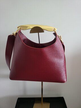 Elleme Burgundy Small Boomerang caviar leather bag